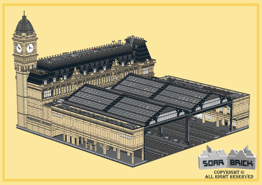 LEGO IDEAS - French station .Gare française